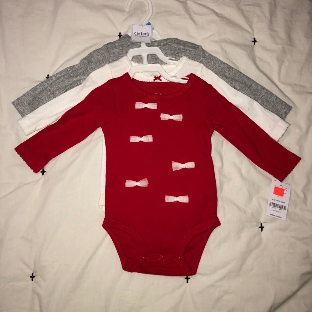 Set of three long sleeved onesies!